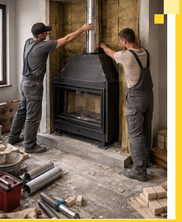 Изготовление и монтаж закрытых каминов в Ишимбае под ключ