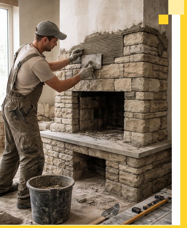 Строительство каминов под ключ в Ишимбае от проектирования до монтажа