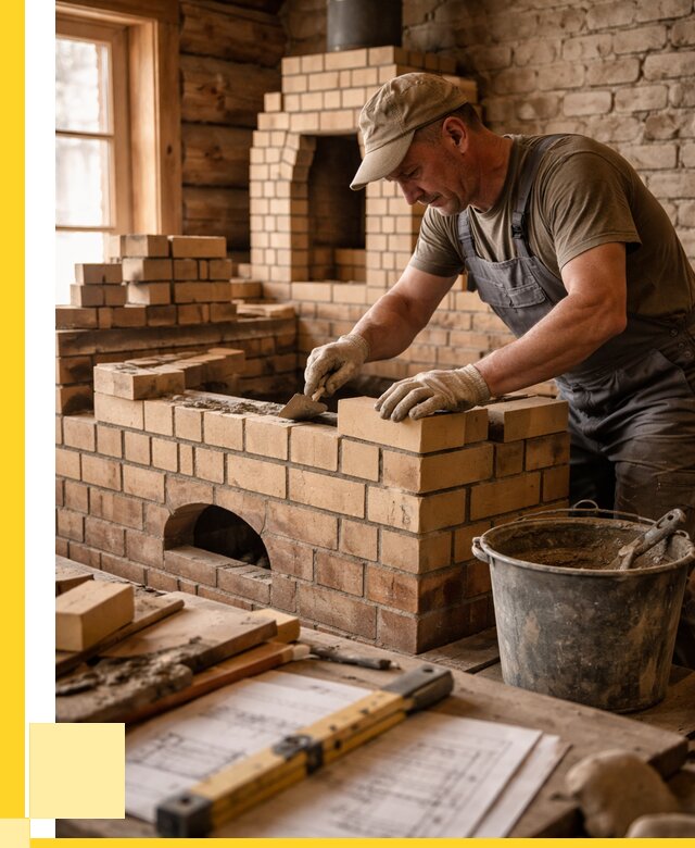 Кладка печей из кирпича в Ишимбае цены от 30423 р. - ЭриданШмб