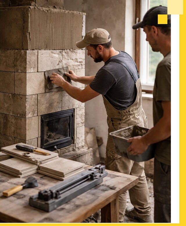 Профессиональная облицовка печей в Ишимбае: керамика и камень