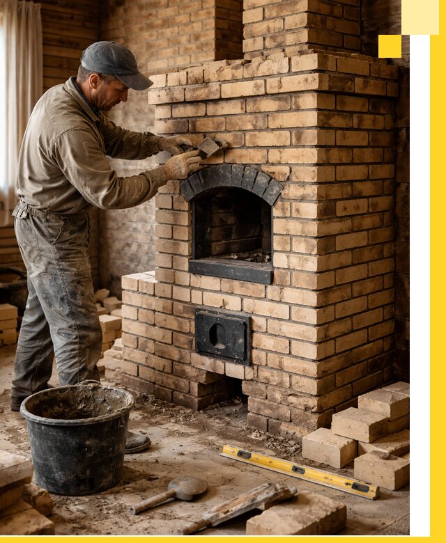 Кирпичные печи под ключ в Ишимбае: проектирование и кладка