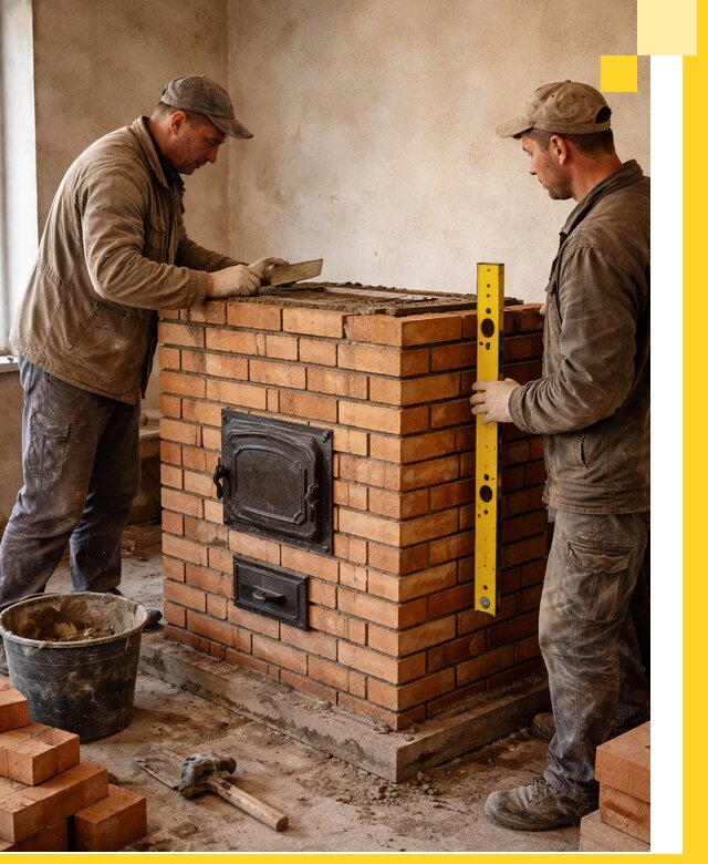 Отопительные печи под ключ в Ишимбае, установка и сборка