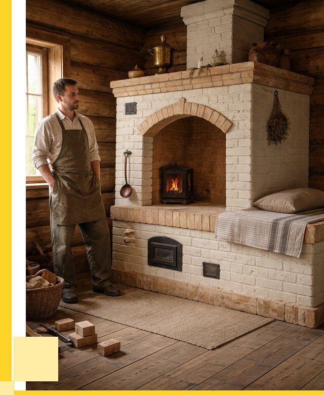 Русские печи с лежанкой под ключ в Ишимбае от 152115 р. ЭриданШмб