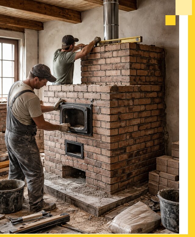 Печи для загородного дома под ключ в Ишимбае — монтаж и сервис