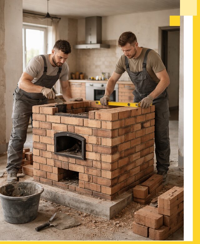 Установка и монтаж печей в частном доме в Ишимбае под ключ