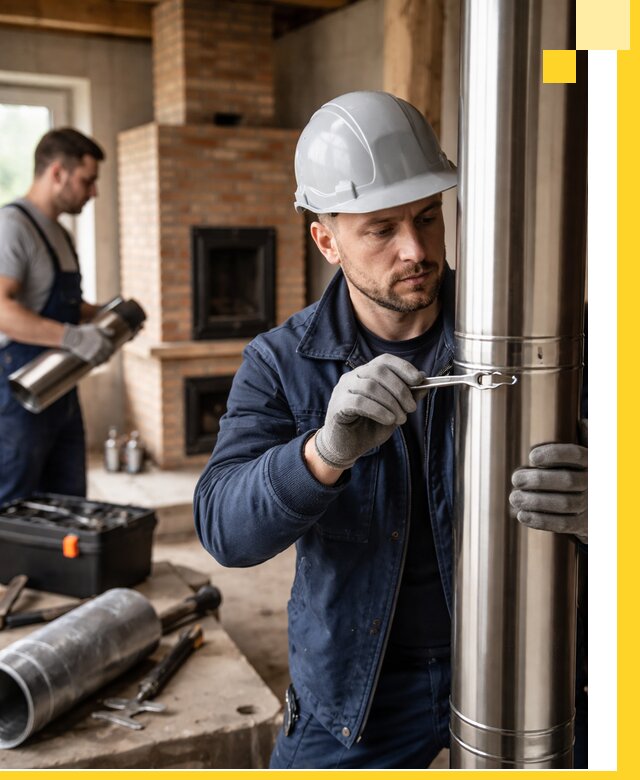 Профессиональный монтаж дымоходов для печей в Ишимбае