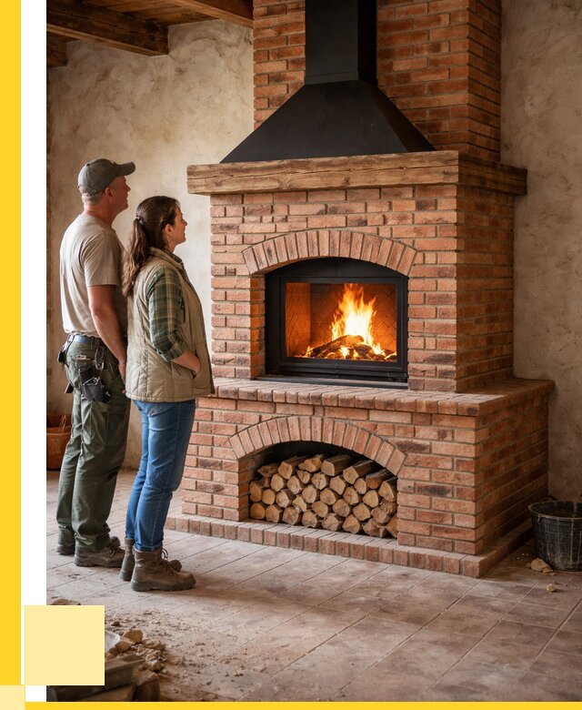 Печи камины из кирпича в Ишимбае от 121692 р. | ЭриданШмб