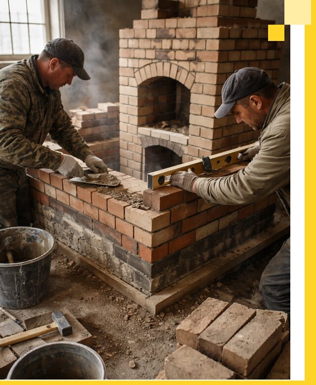 Изготовление и монтаж печей и каминов из кирпича в Ишимбае