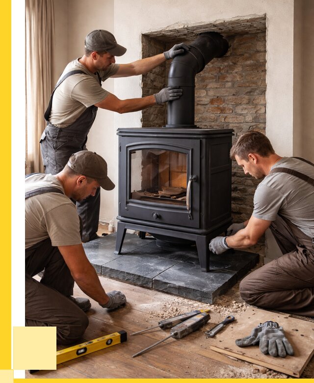 Монтаж печи камина в частном доме в Ишимбае от 25353 р. | ЭриданШмб