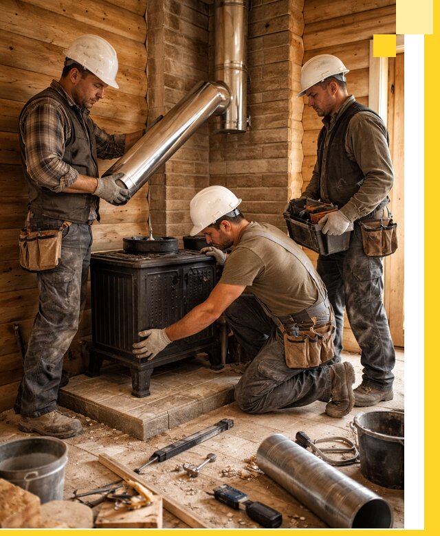 Профессиональный монтаж банных печей и дымоходов в Ишимбае