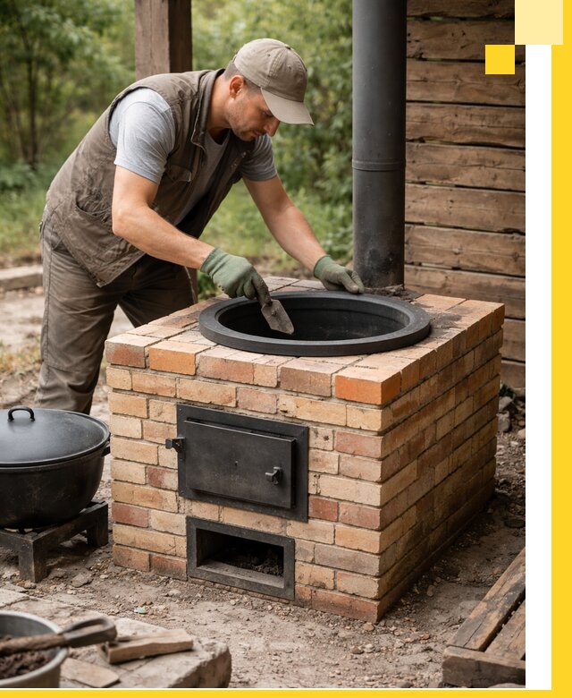 Изготовление и установка печей для казана в Ишимбае под ключ