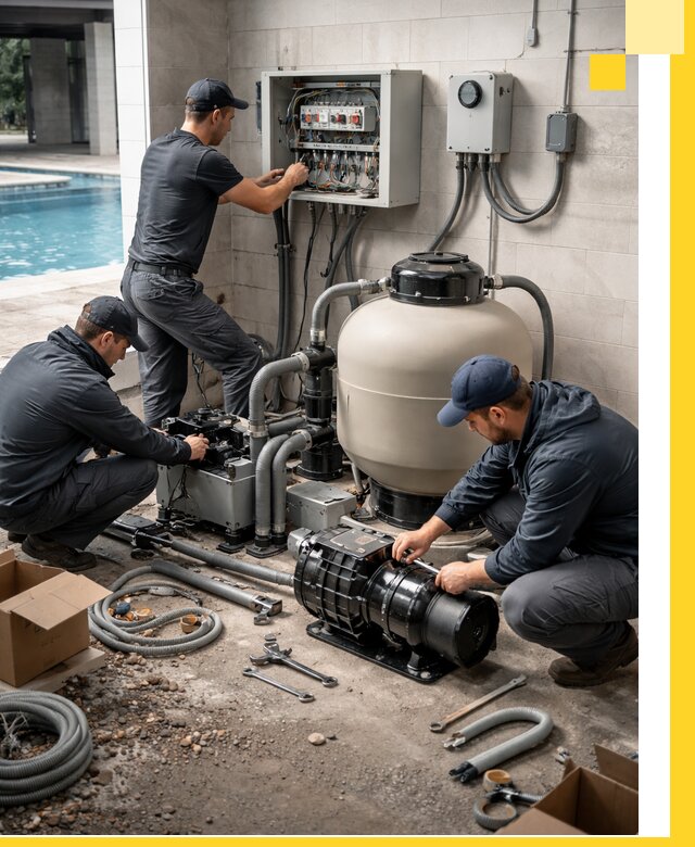 Профессиональный монтаж оборудования для бассейнов в Ишимбае