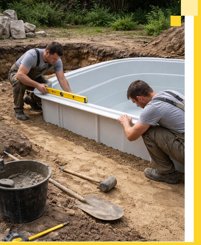 Производство и установка пластиковых бассейнов в Ишимбае под ключ