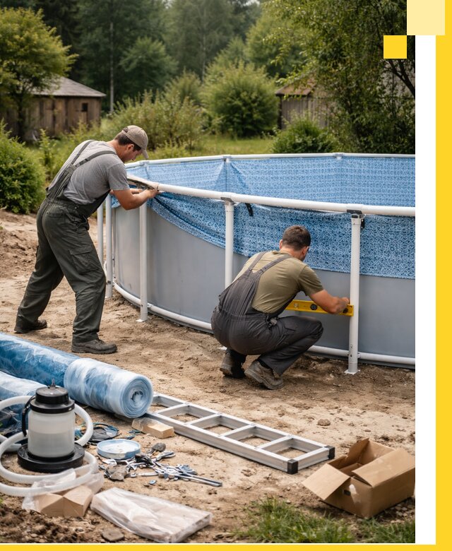 Установка и монтаж каркасных бассейнов в Ишимбае под ключ