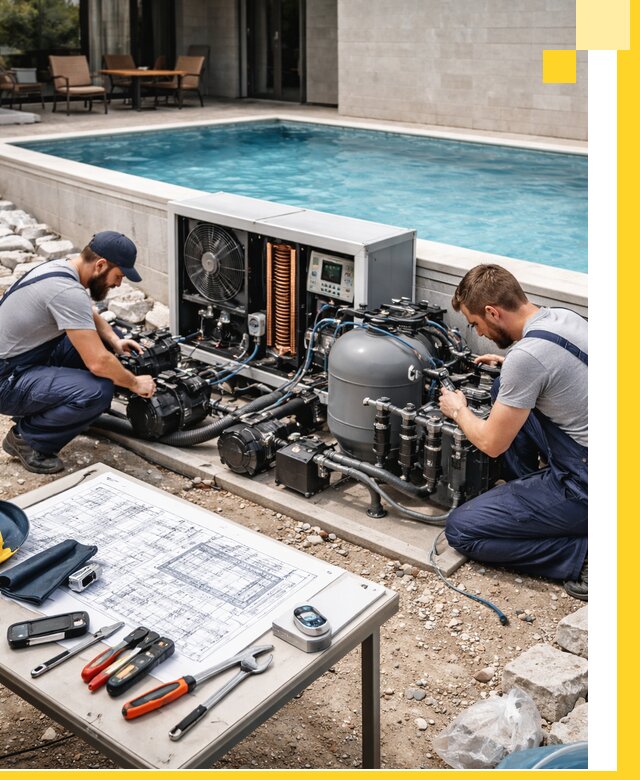 Проектирование и монтаж бассейнов с подогревом в Ишимбае