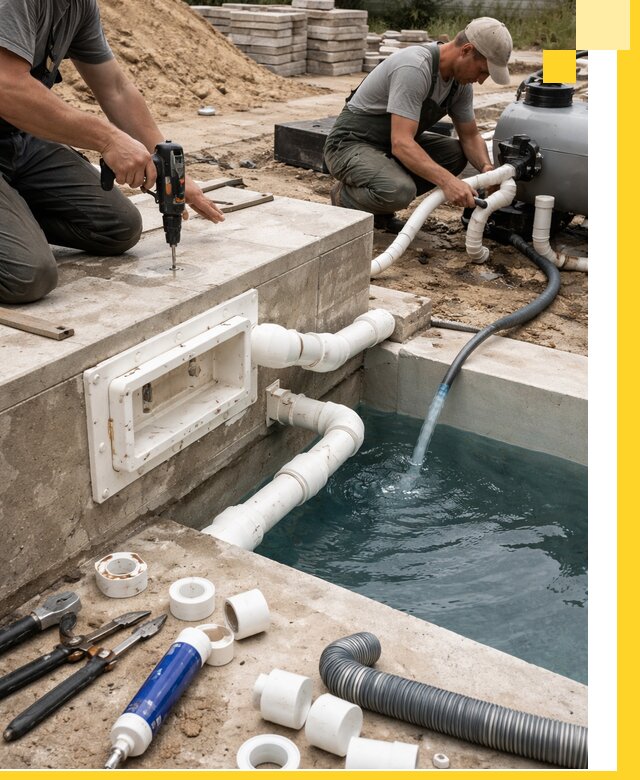 Строительство скиммерных бассейнов под ключ в Ишимбае