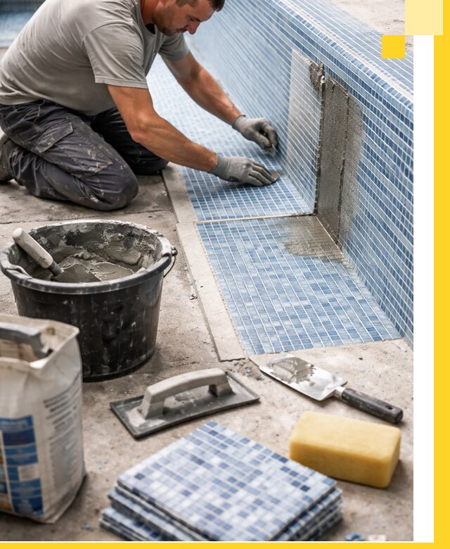 Укладка и ремонт мозаики для бассейнов под ключ в Ишимбае