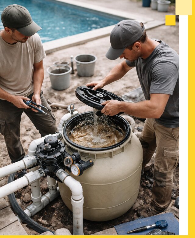 Установка и обслуживание песочных фильтров для бассейнов в Ишимбае