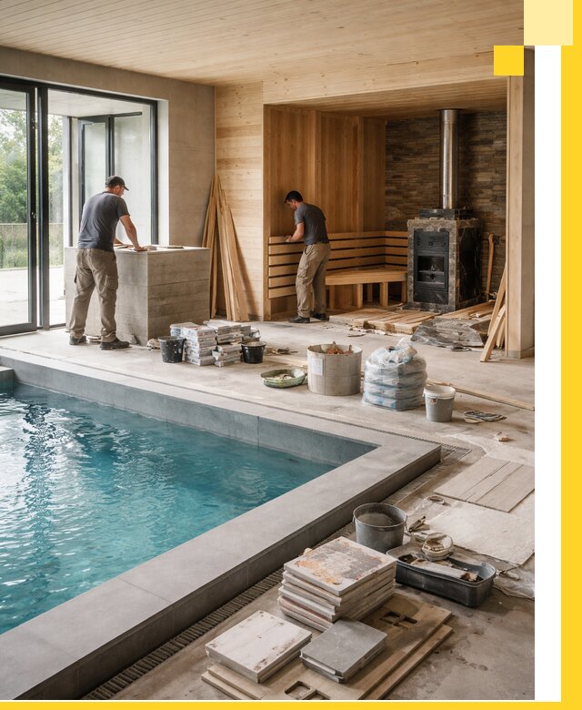 Проектирование и строительство бань с бассейном в Ишимбае