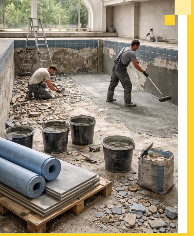 Реконструкция бассейнов в Ишимбае: ремонт, гидроизоляция