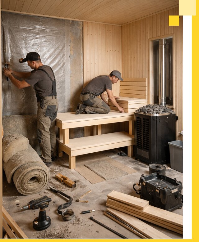 Проекты саун под ключ в Ишимбае дизайн и строительство