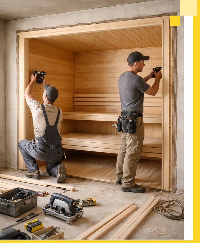 Монтаж саун под ключ в Ишимбае — проектирование и установка