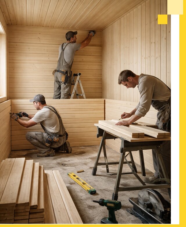 Обшивка саун в Ишимбае из натуральной древесины под ключ