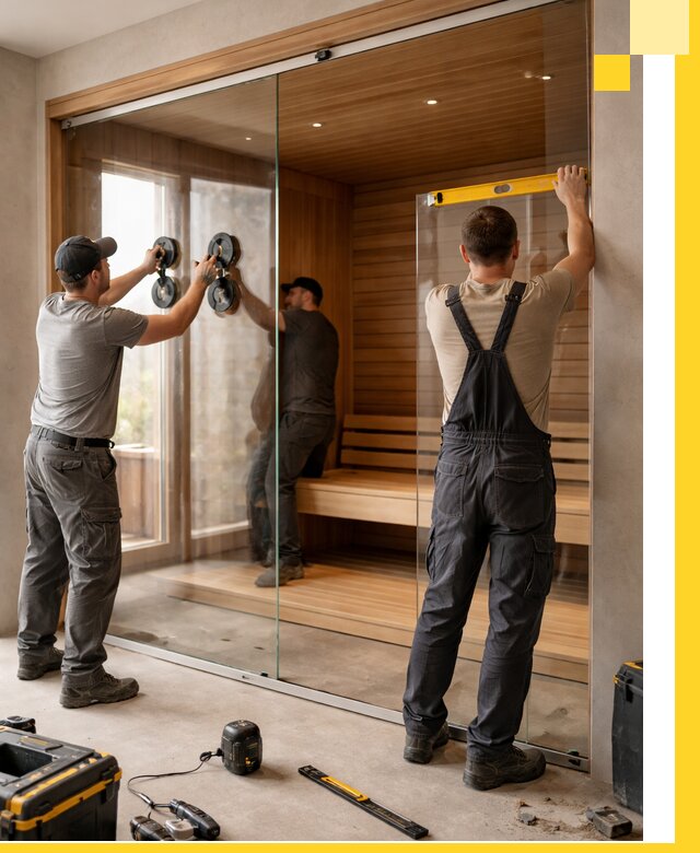 Производство и монтаж стеклянных саун под ключ в Ишимбае