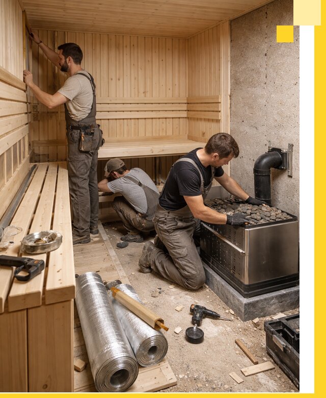 Индивидуальные сауны на заказ в Ишимбае под ключ, проект и монтаж