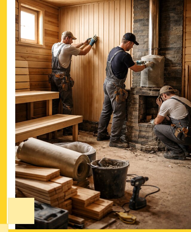 Ремонт бань под ключ в Ишимбае от 45635 р. | ЭриданШмб