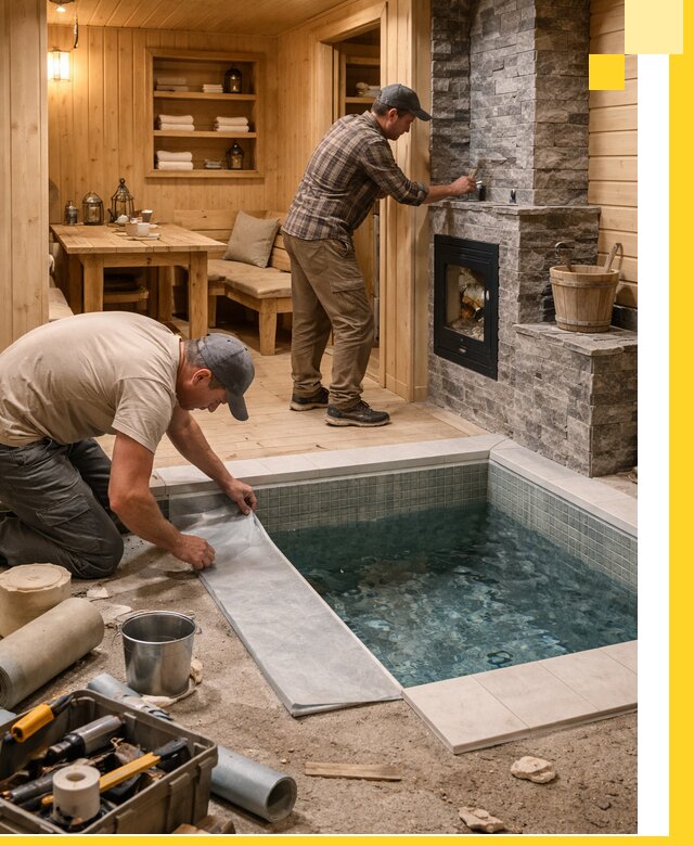 Строительство бань с комнатой отдыха под ключ в Ишимбае