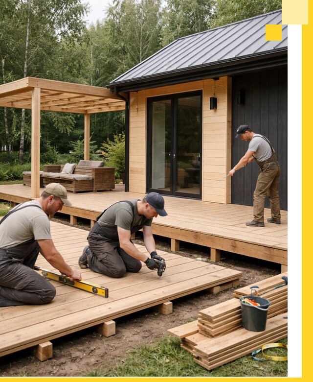 Строительство бань с террасой и бассейном под ключ в Ишимбае