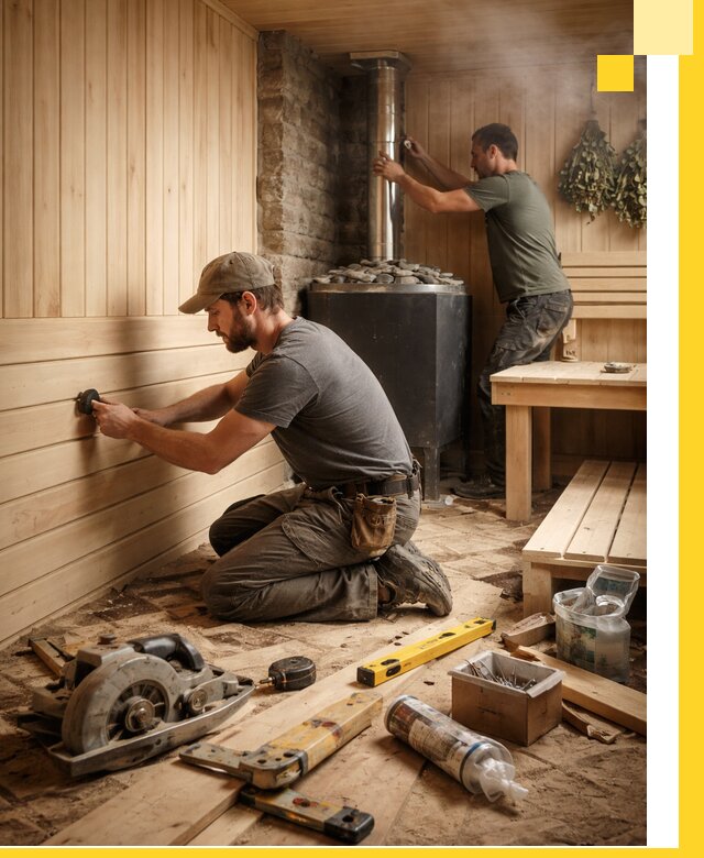 Полное строительство и оснащение парных под ключ в Ишимбае