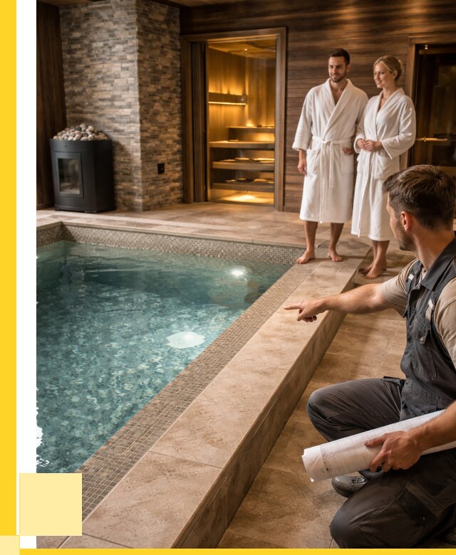 Проект бани с бассейном под ключ в Ишимбае от 65917 р. | ЭриданШмб