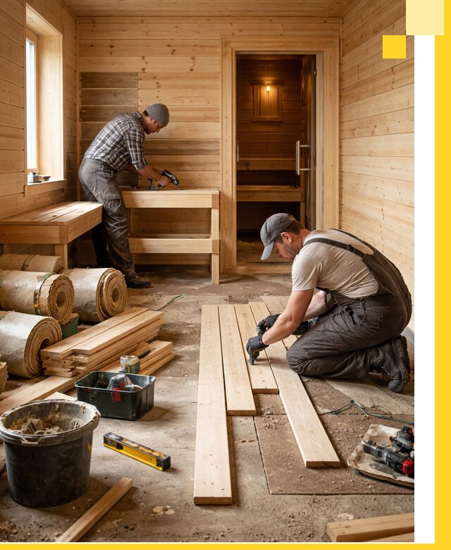 Индивидуальный проект бани с комнатой отдыха под ключ в Ишимбае