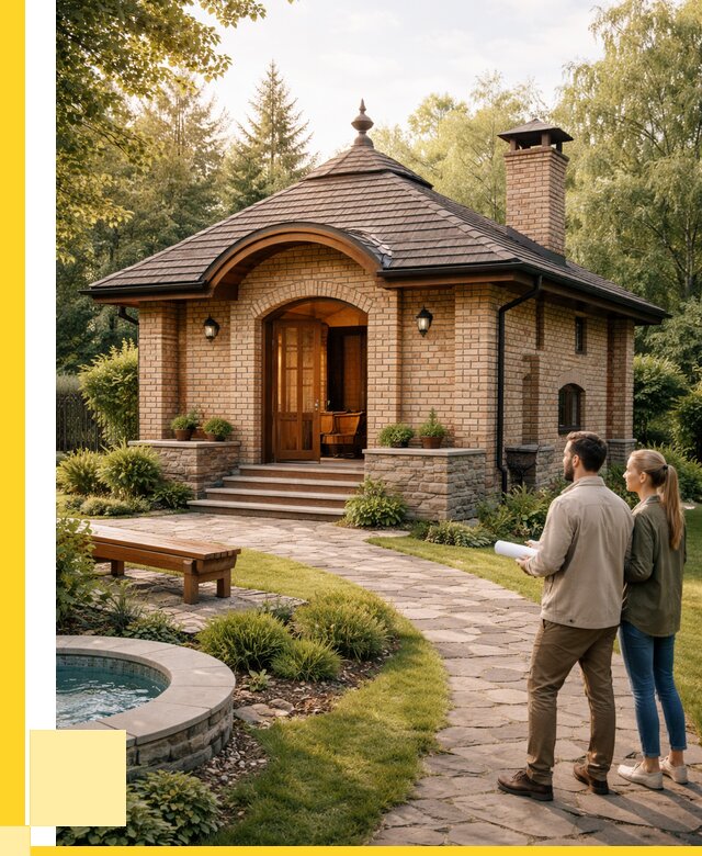 Проект кирпичной бани в Ишимбае от 30423 р. | ЭриданШмб