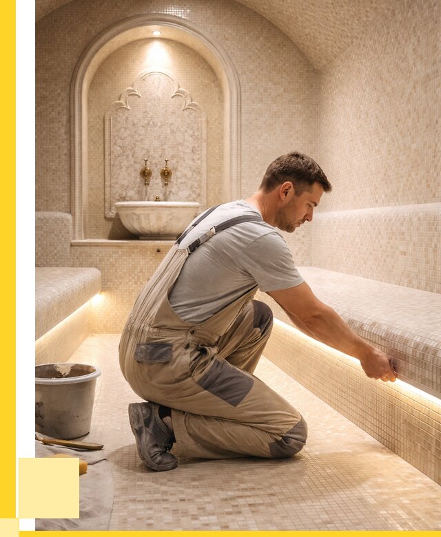 Отделка хамамов под ключ в Ишимбае от 5578 р. | ЭриданШмб