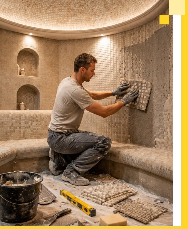 Устройство и монтаж домашнего хамама под ключ в Ишимбае