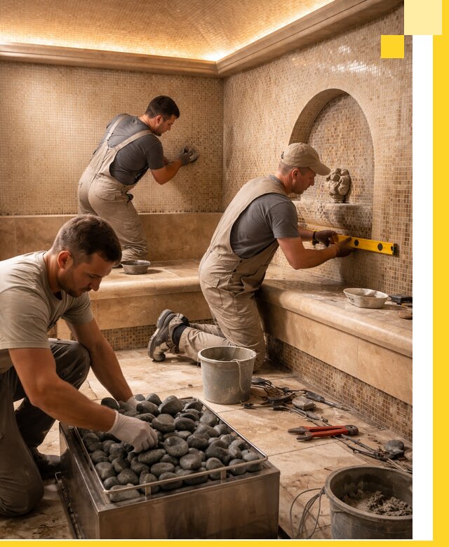 Проектирование и строительство хамама и сауны в Ишимбае