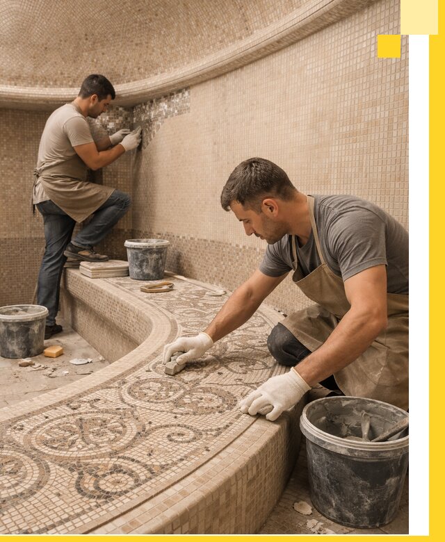 Плитка для хамама в Ишимбае, укладка, подбор и поставка