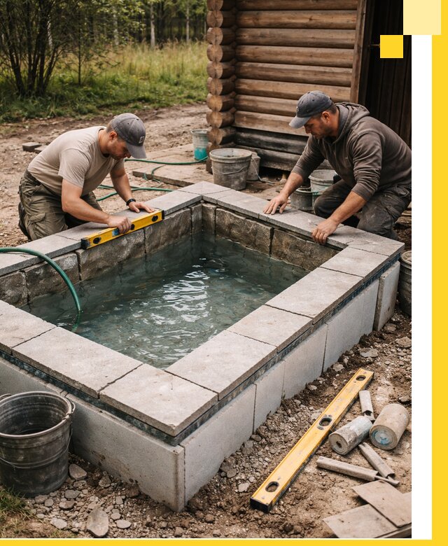 Изготовление и установка холодных купелей под ключ в Ишимбае